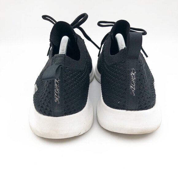SKECHERS Ultra Flex Statements Sneakers Black Slip On Womens 8.5 - Picture 5 of 8